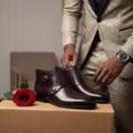 Chaussures Homme Luxe en Cuir Acajou Patiné à Double Boucle – Élégance Premium