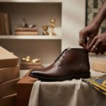 Chaussures Homme en Cuir Marron Acajou – Style Élégant à Lacets