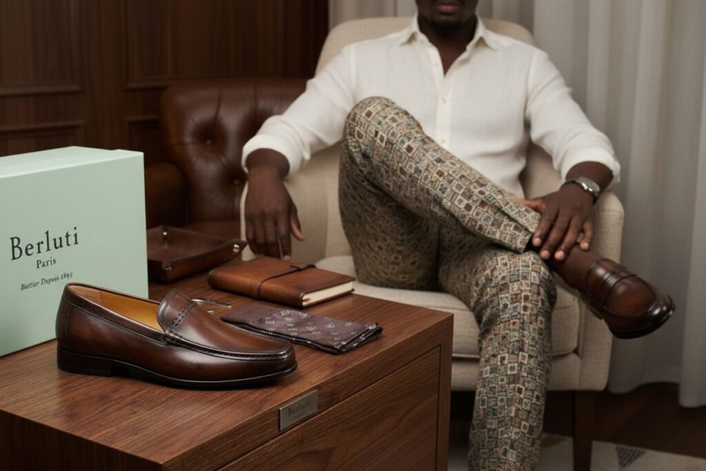 Chaussures Homme en Cuir Marron – Style Mocassin Élégant