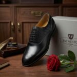 Chaussures Homme en Cuir Noir – Style Croco Élégant à Lacets