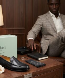 Chaussures Homme en Cuir Noir – Mocassin Élégant & Confort Premium