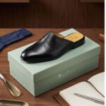 Sandales Homme en Cuir Noir – Style Mule Élégante Premium