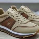 Chaussures Homme Style Grande Marque – Sneakers Premium Beige & Marron Élégantes