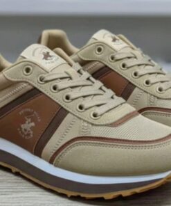 Chaussures Homme Style Grande Marque – Sneakers Premium Beige & Marron Élégantes