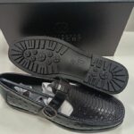 Chaussure Homme Noire Luxe à Boucle – Mocassin Ajouré Premium Style Italien