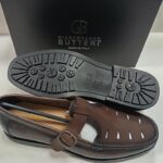 Chaussure homme marron à boucle – Sandale cuir élégante style italien premium