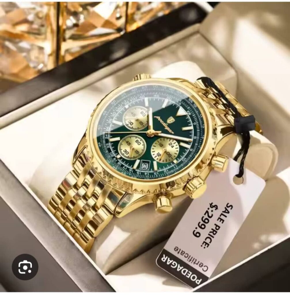 ⌚ MONTRE HOMME LUXE CHRONOGRAPHE — GOLD ÉDITION PREMIUM