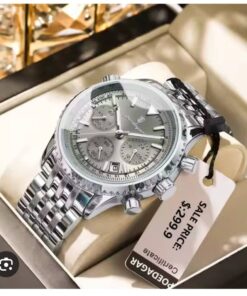 ⌚ MONTRE HOMME CHRONOGRAPHE SILVER — ÉDITION LUXE PREMIUM