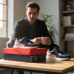 👟 BASKETS HOMME PREMIUM BLEU MARINE SPORT CHIC