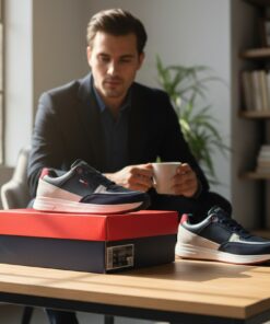 👟 BASKETS HOMME PREMIUM BLEU MARINE SPORT CHIC