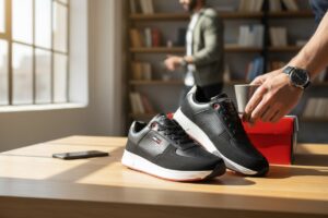 👟 BASKETS HOMME PREMIUM NOIR SPORT CHIC