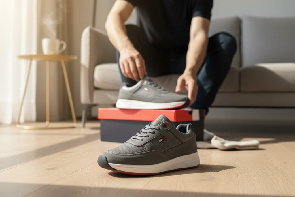 👟 BASKETS HOMME PREMIUM GRIS SPORT CHIC