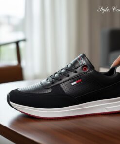 👟 BASKETS HOMME PREMIUM NOIR CLASSIC SPORT