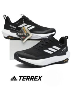 Adidas Terrex GORE-TEX Homme Noir & Blanc – Chaussures de Randonnée Imperméables | Semelle Continental™ | Outdoor & Trail
