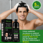 Shampoing Colorant Dexe Herbal Hair Dye Shampoo 3-en-1 500 ml – Coloration Instantanée, Soin et Brillance des Cheveux