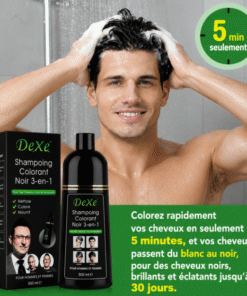 Shampoing Colorant Dexe Herbal Hair Dye Shampoo 3-en-1 500 ml – Coloration Instantanée, Soin et Brillance des Cheveux
