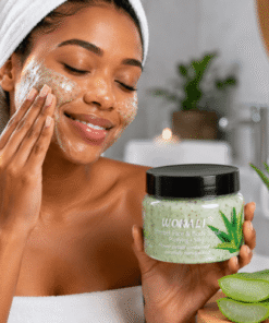 Wokali Sherbet Face & Body Scrub Aloe Vera – Gommage Exfoliant Visage & Corps