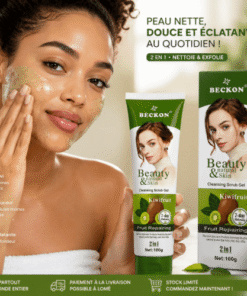 BECKON Beauty Natural Skin Cleansing Scrub Gel Kiwi – 2 en 1 – 100 g