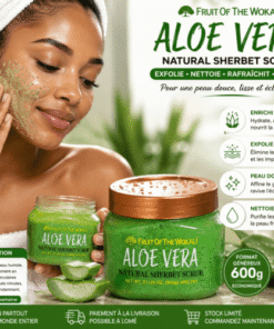 Wokali Aloe Vera Natural Sherbet Scrub – Gommage Naturel Exfoliant Visage & Corps – 600 g