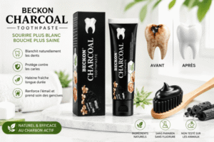 BECKON Charcoal Toothpaste – Dentifrice au charbon actif