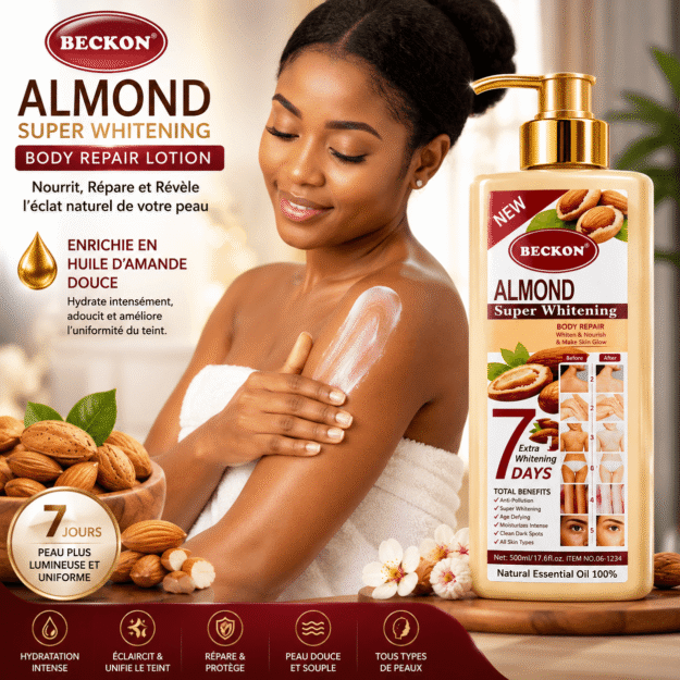 BECKON Almond Super Whitening Body Repair Lotion – 500 ml