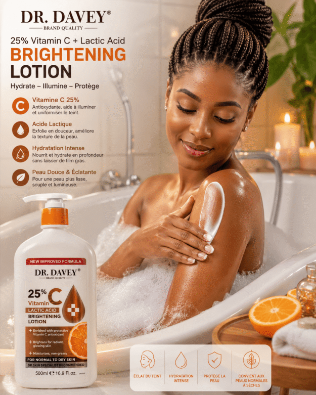 DR. DAVEY 25% Vitamin C + Lactic Acid Brightening Lotion – 500 ml